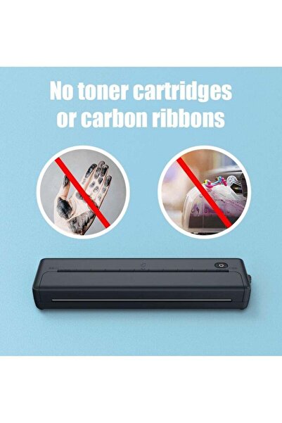 Generic طابعة X8 المحمولة الحرارية بدون حبر A4 بتقنية البلوتوث (200 نقطة في البوصة)