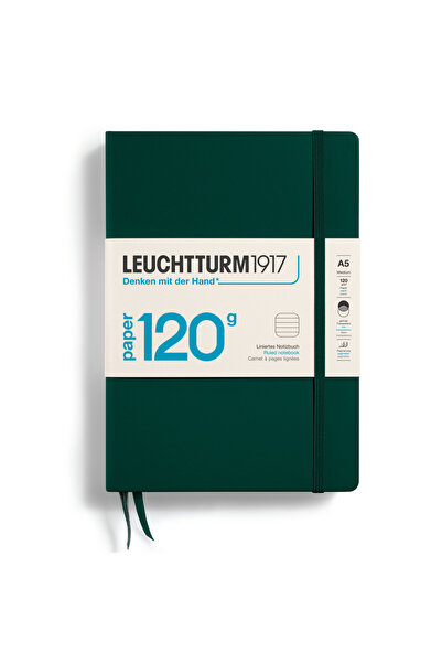 Leuchtturm1917 A5 Notebook Ruled 120G Hardcover Forest Green Leuchtturm