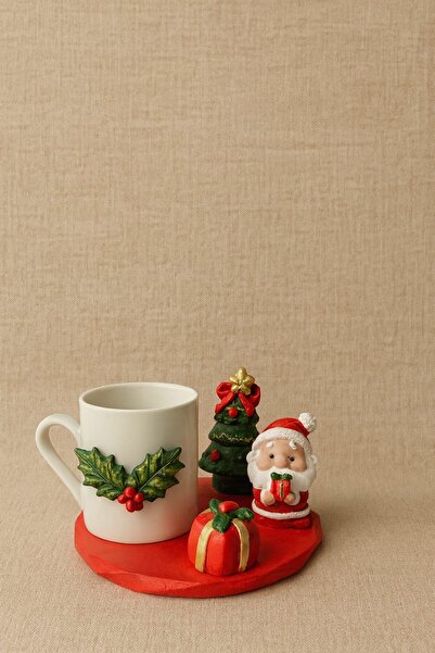 MOVA MODA Yılbaşı Taş tozu ile El yapımı fincan