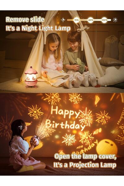 Generic Star Projector Night Light for Kids, 72 Modes, Baby Sound Machine, Pink Unicorn