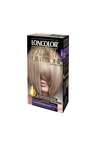 Loncolor Expert Vopsea de Par Permanenta Oil Fusion 8.1 Blond Cenusiu Deschis...