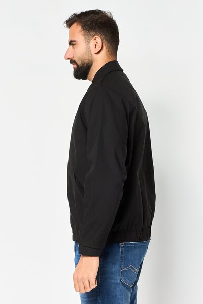 XLARGE Men Embroidered Logo Long Sleeve Jacket, Black