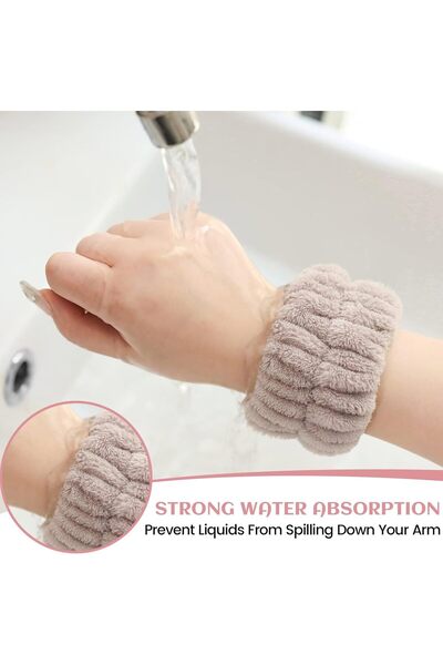 Bukela 8-Piece Microfiber Face-Washing Wristbands, Absorbent Wristbands
