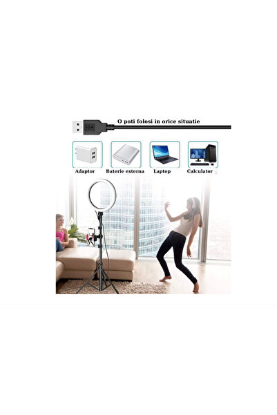 Sueva Professional 30cm USB LED Ring Light with Adjustable Modes & Tripod for Photography & Makeup