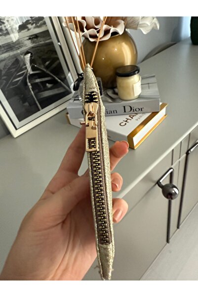 ilknurbutik Işıltılı Gold Simli Kadın Kartlık