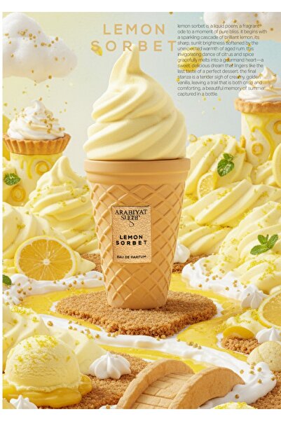 Arabiyat Sugar Eau de Parfum Lemon Sorbet, Unisex, 100 ml