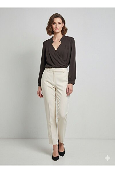 AYHAN Μπλούζα με μανίκια τριών τετάρτων διπλό πέτο