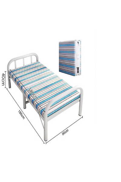 NKX Foldable Latex Mattress Bed with Storage and Wheels Size Length 188Cmx Width 90cm, Height 40cm