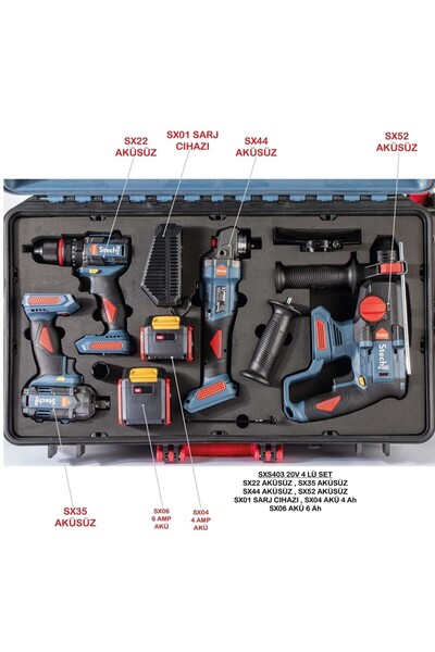 StechEnd SXS403 SET (SX22-SX35-SX44-SX52)1X4AH+1X6AH
