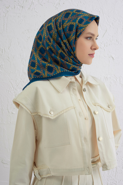 Armine %100 TWİLL İPEK EŞARP 9410D (T) (NOSTALJİ)-55