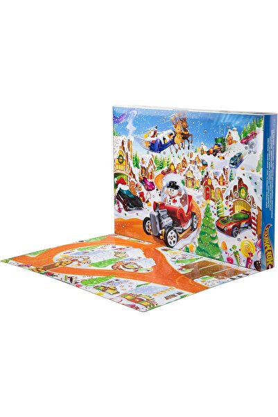 HOT WHEELS Advent Calendar and Cars Playset JCB47 (Ages 3+)