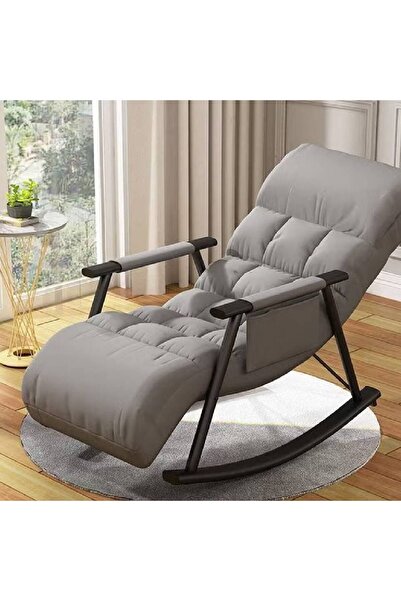 NKX Rocking chair recliner upgraded version Grey black legs (tech fabric + adjustable)