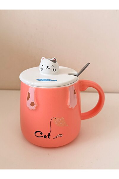 suprizegift Passion Cute Cat Mug with Spoon