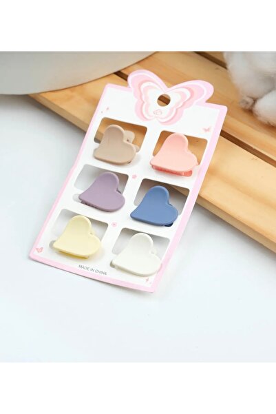 Store 15 Pieces Mini Mixed Color Heart Buckle