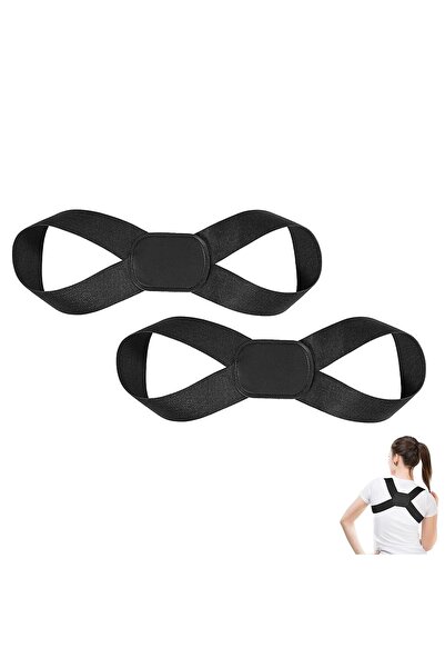 JZS حزام دعم الظهر لتصحيح الوضعية قابل للتعديل للرجال والنساء، أسود، متوسط، ق...