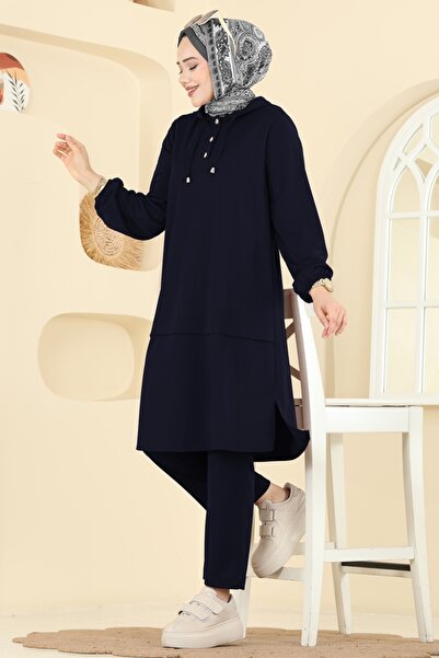 ModaMerve Yarım Çıtçıtlı Krep Takım 25007UKB139-MS Laci