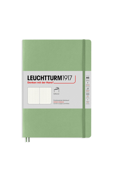 Leuchtturm1917 Caiet A5 cu copertă moale cu puncte Pastel Mint Leuchtturm