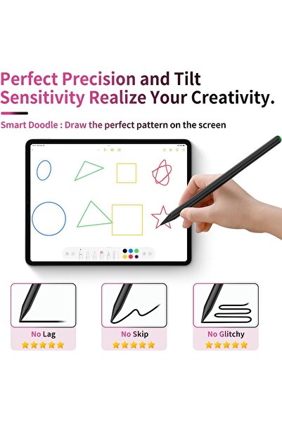 kingone Touch Pen for iPad (Wireless Charging) - Stylus Pen (Black)