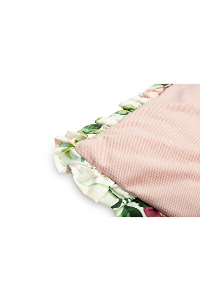 Sensillo Set of ruffled cushion and quilt for stroller/pram/baby bed Magnolia Pink with two f
