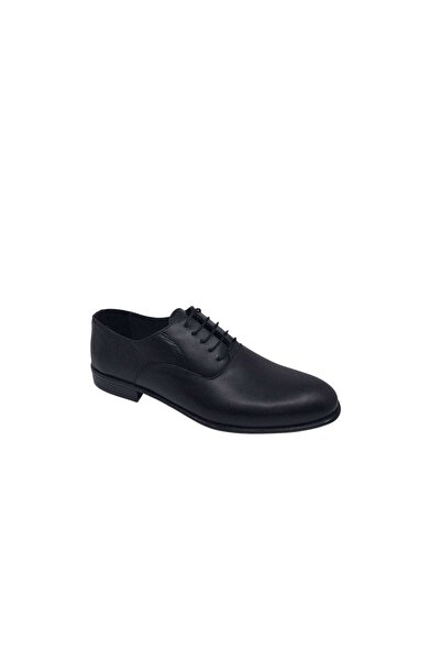 Zerhan 659 Men's Black Full Face Lace-Up Genuine Leather Ready-To-Wear Sole Large Size Shoes 45 46 47 48