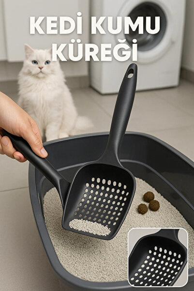 Ronanna Güçlü ve Kalın Yapılı Kedi Kumu Küreği – Küçük Delikli, Kırılmaz, Tüm...