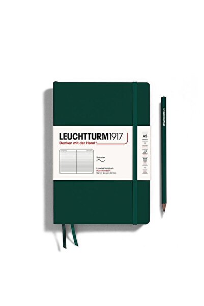 Leuchtturm1917 A5 Notebook Ruled Softcover Forest Green Leuchtturm
