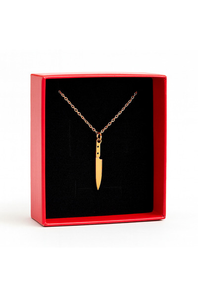 Ruenss Bıçak Kolyesi - Üzerine İsim Yazılabilir - Aşçılar-Sevililer-Hediye-92...