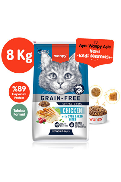Wanpy Tahılsız Hipoalerjenik Yüksek Proteinli Tavuklu Yetişkin Kedi Maması 8 kg