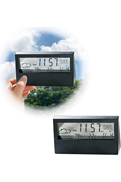 Bukela LED Digital Alarm Clock with Temperature & Humidity Display, Snooze, B...