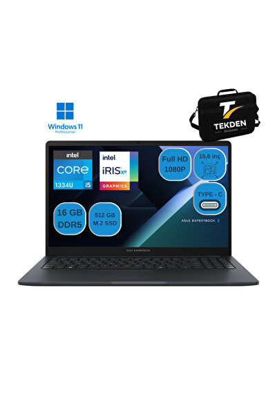 ASUS Expertbook B1 B1503CVA Intel Core I5-1334U 16GB DDR5 512GB SSD W11 PRO F...