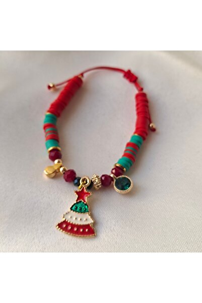 azra takı tasarım Handmade New Year, New Year Women's Red Green and Colorful Bracelet