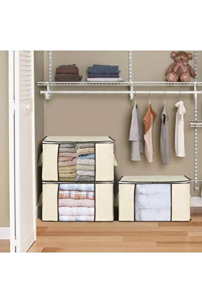 OEM Quilt Storage Bag Wardrobe Storage Box, 60*45*30 cm, Sand