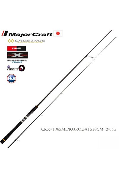 MAJOR CRAFT MC NEW CROSTAGE CRX-T782ML/KURODAİ LİGHT ROCK LİGHT SPİN KAMIŞ 23...
