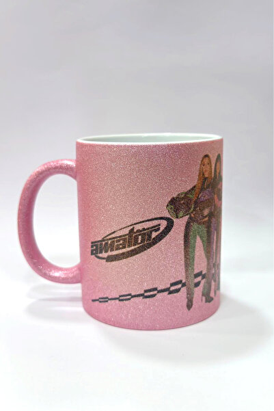 Namgo Pink Glitter Silvery Trophy Cup Manifest Amateur