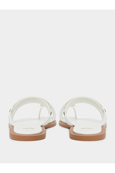 Styli White Toe Ring Flat Sandals
