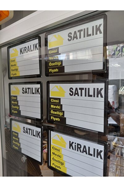 ETİKETLİK FİYATLIK ASKILI EMLAK VİTRİN ÇERÇEVE 30AD ( STOKTA 8 RENK)