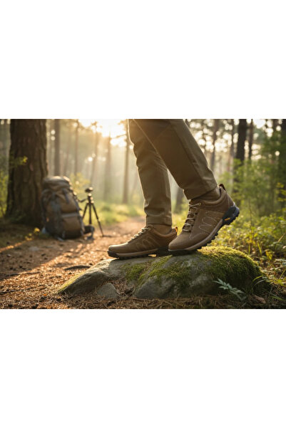 GokceKundura06 Men's Lace-Up Nubuck Outdoor Shoes