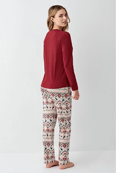 Arnetta 100% Cotton Crew Neck Plaid Pajama Set