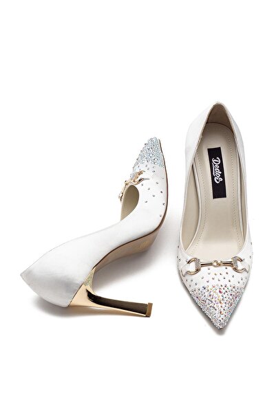 Dedos Stone Coated Metal Buckle High Heeled Women's Evening Dress Shoes 4030