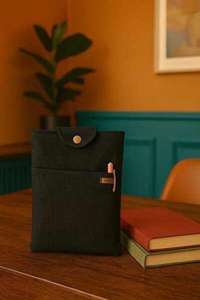 İvaLife İva Kitap Kılıfı Siyah Renk Çok Amaçlı Çanta Cepli Kitap Çantası Kitap ve Ajanda Kılıfı