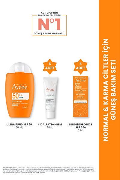 Avene Normal & Karma Ciltler İçin Güneş Bakım Seti (Cicalfate Krem + Güneş Kr...