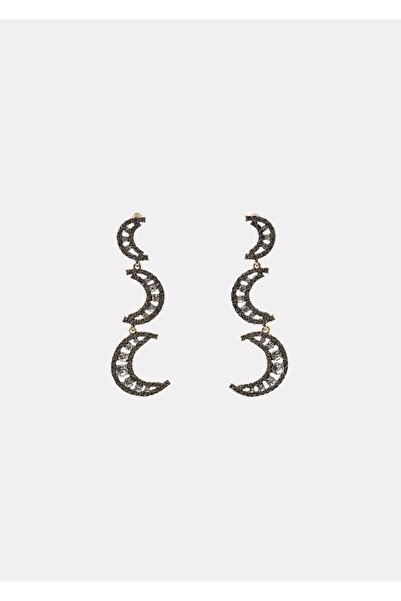 Venus Design Çelik Taşlı Ay Küpe