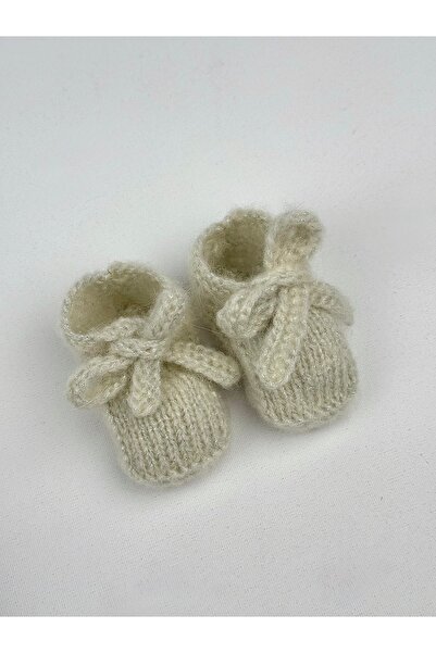 Tiny Örme fiyonk bağlamalı bebek patiği