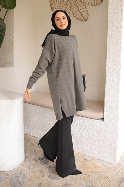 İmajButik Smoked Cold Yarn Mercerized Knitwear Tunic