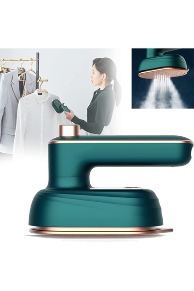 KADRAMA Portable Steam Iron - Hanging Ironing Machine Folded Dry & Wet Iron Machine for Clothes Size(Green)