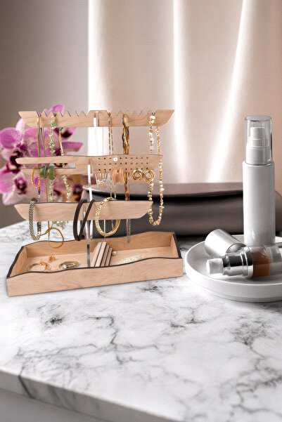 Pikas Modern Decorative Wooden Multi-Purpose Jewelry, Accessory Stand