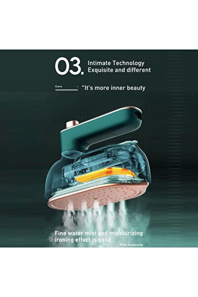 KADRAMA Portable Steam Iron - Hanging Ironing Machine Folded Dry & Wet Iron Machine for Clothes Size(Green)