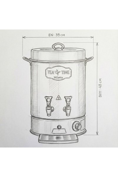 Miletto 250 Bardak Black Çay Makinesi 20,5 lt - MR25S