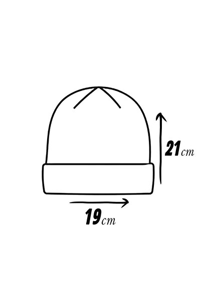 MODA 2026 Christmas New Year Printed Red Folded Winter Hat Beanie