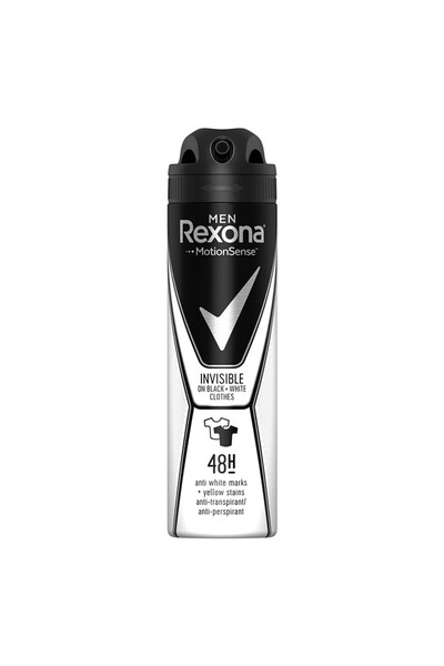 Rexona Set of 3 x Men Invisible Black & White Antiperspirant Deodorant Spray, for Men, 150 ml